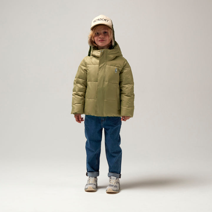 Gosoaky Dragon Eye pufferjack in Gray Green met reflecterende strip