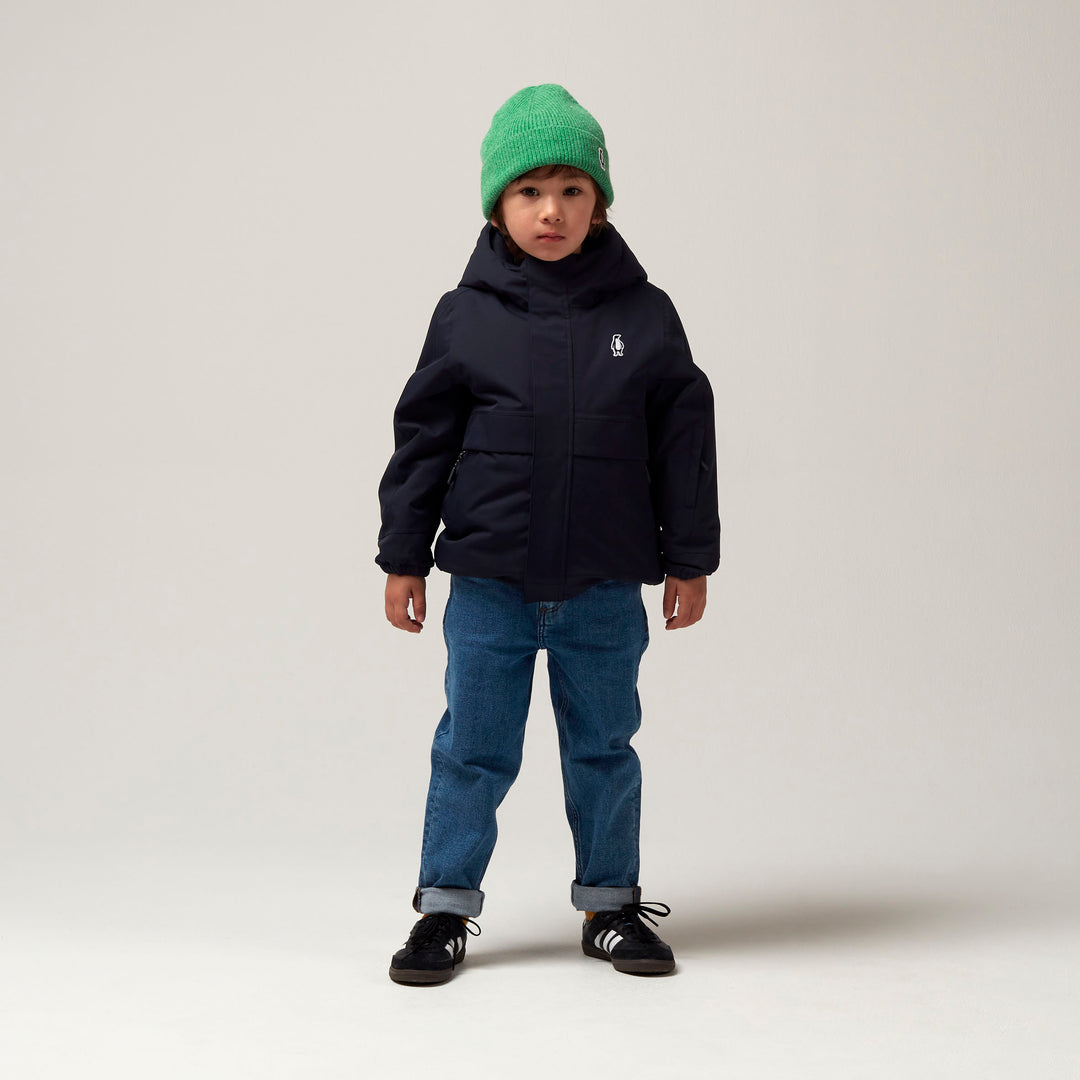 Gosoaky Smooth Lion regenjas in Sky Captain Blue met sportieve details