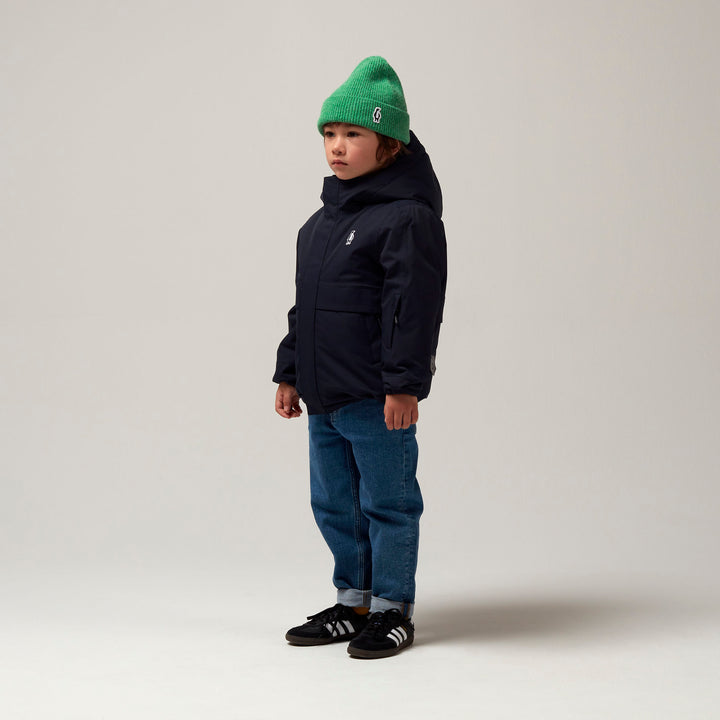 Gosoaky Smooth Lion regenjas in Sky Captain Blue met sportieve details