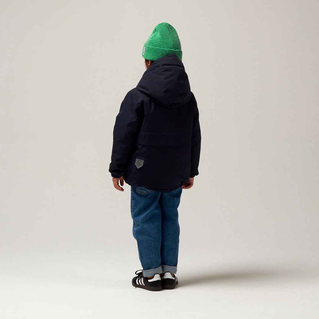 Gosoaky Smooth Lion regenjas in Sky Captain Blue met sportieve details