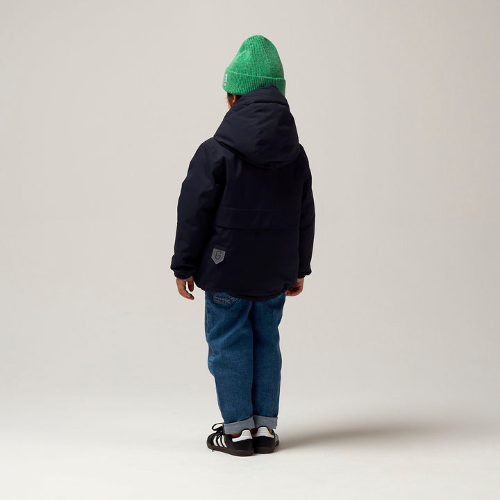 Gosoaky Smooth Lion regenjas in Sky Captain Blue met sportieve details