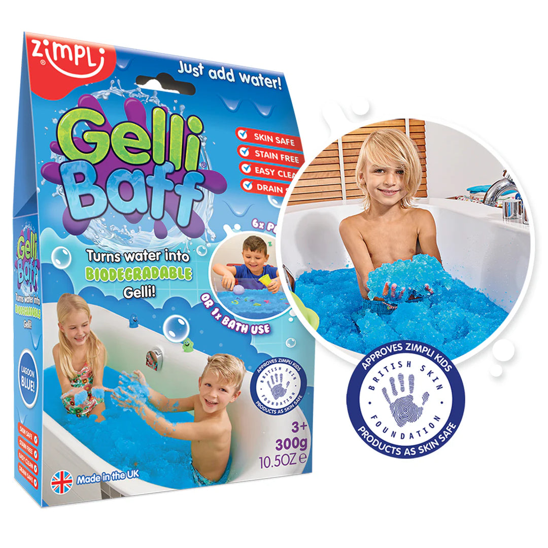 Zimpli Kids Gelli Baff Blauw, sensorisch schuimspeelgoed voor in bad