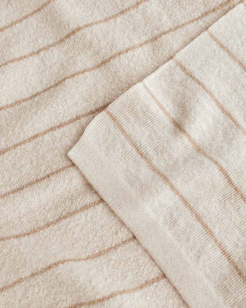 Harry deken van Hvid in Cream/Sand, jersey breiwerk, 70 x 100 cm