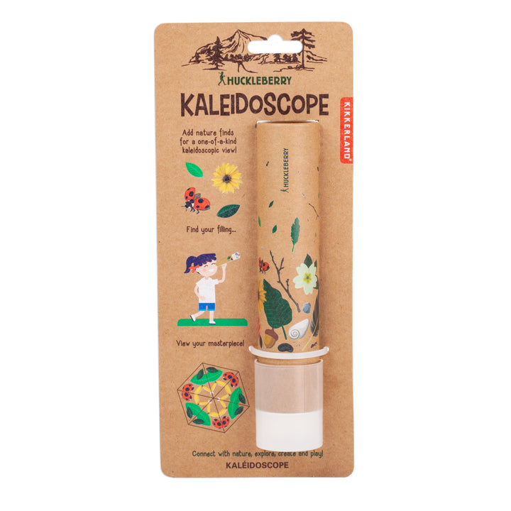 Kikkerland Kaleidoscoop Huckleberry gemaakt van kraftpapier en PET, ideaal voor het ontdekken van natuurlijke patronen