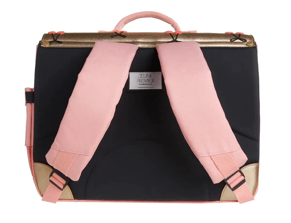 Boekentas met kersenprint en pompon – Jeune Premier It Bag Midi Cherry Pompon