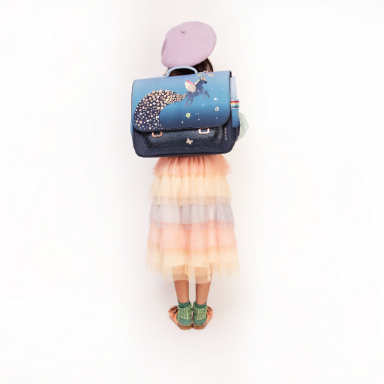 Magische boekentas met unicorn-design – Jeune Premier It Bag Midi Unicorn Universe