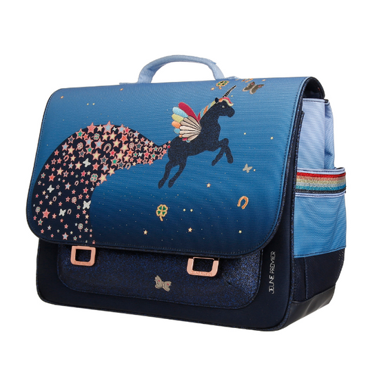 Magische boekentas met unicorn-design – Jeune Premier It Bag Midi Unicorn Universe