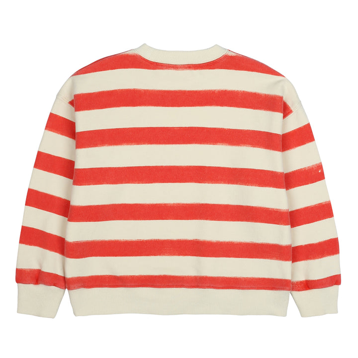 Sweater Bird Striped Red