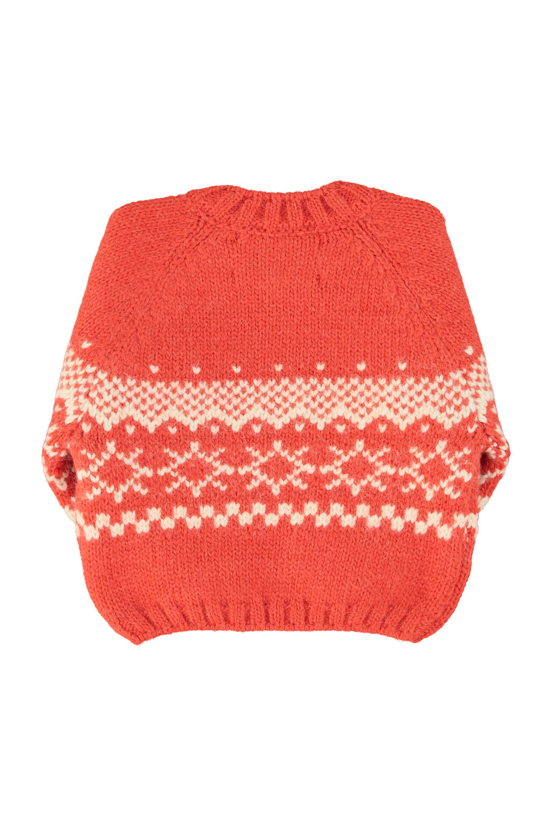 Piupiuchick - Trui Baby Jacquard Knitted Red