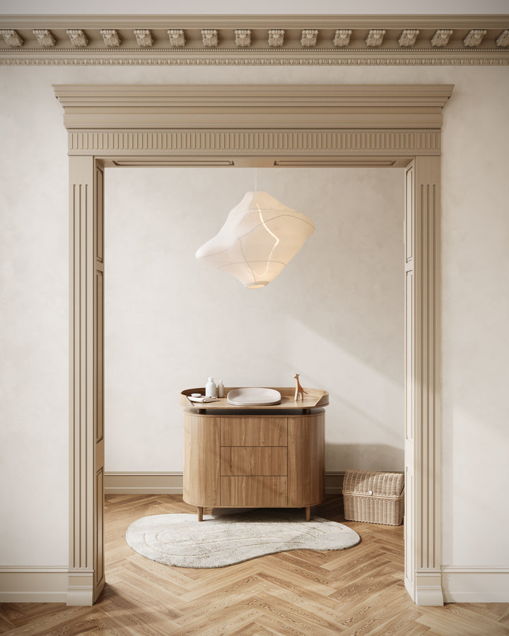 Opzetstuk voor Commode Kai in veneer oak met naadloze bevestiging