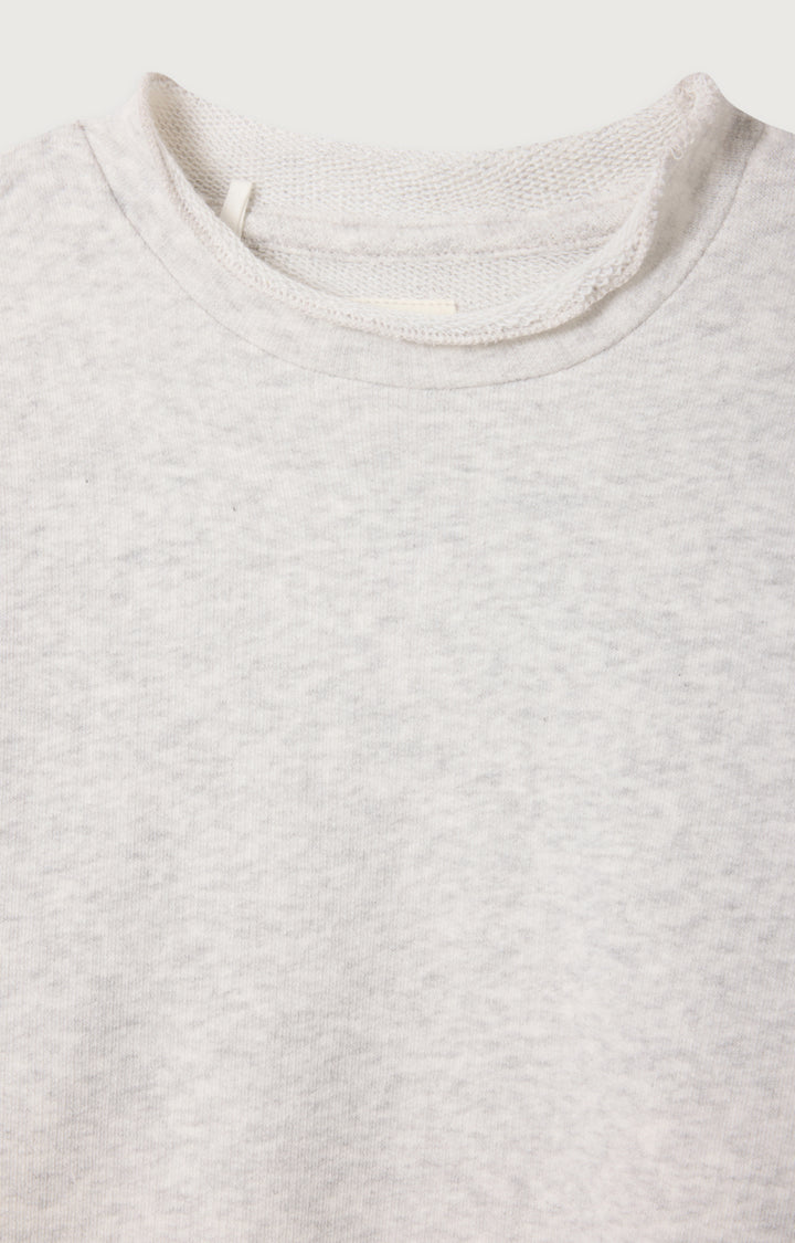 American Vintage - Sweater Long Col Rond Arctique Chine