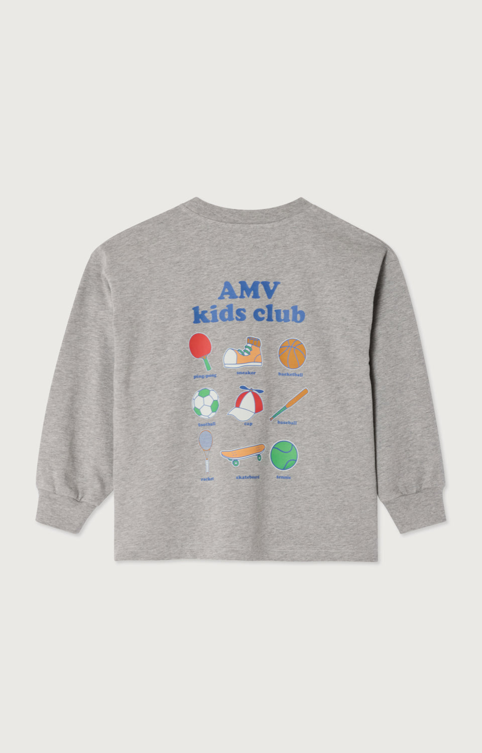 American Vintage - T-Shirt Fizvalley Droit Col Rond Imprime Grey Chine