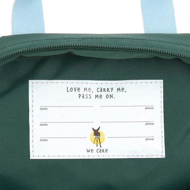 Lassig - Rugzak Mini Square Little Gang Lemon Dark Green