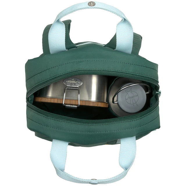 Lassig - Rugzak Mini Square Little Gang Lemon Dark Green