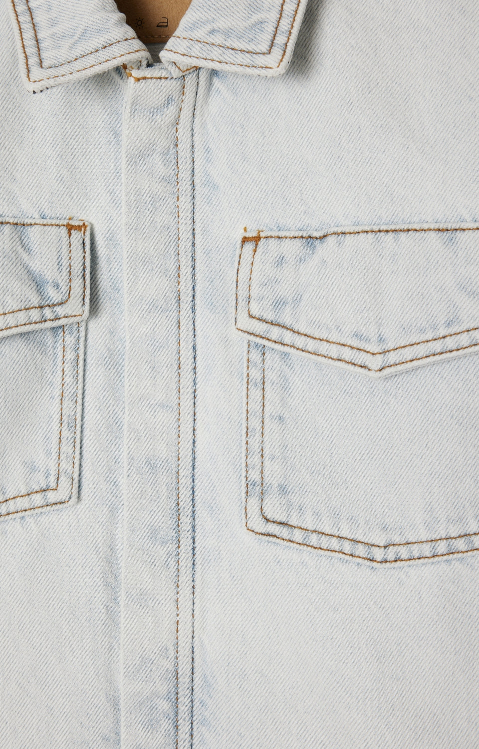 American Vintage - Hemd Joybird Droite Winter Bleached