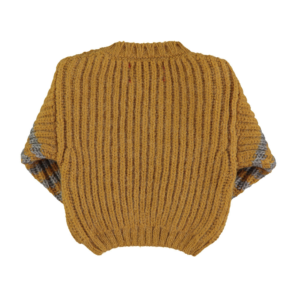 Trui Baby Knitted Stripes Camel / Grey