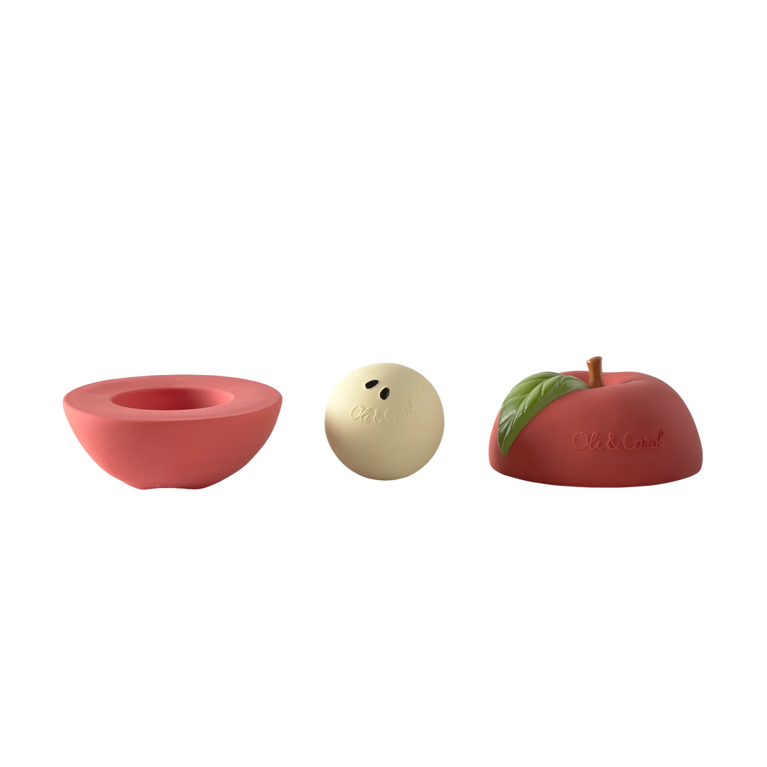 Oli & Carol Pepa the Apple stapelspeeltje van natuurlijk rubber