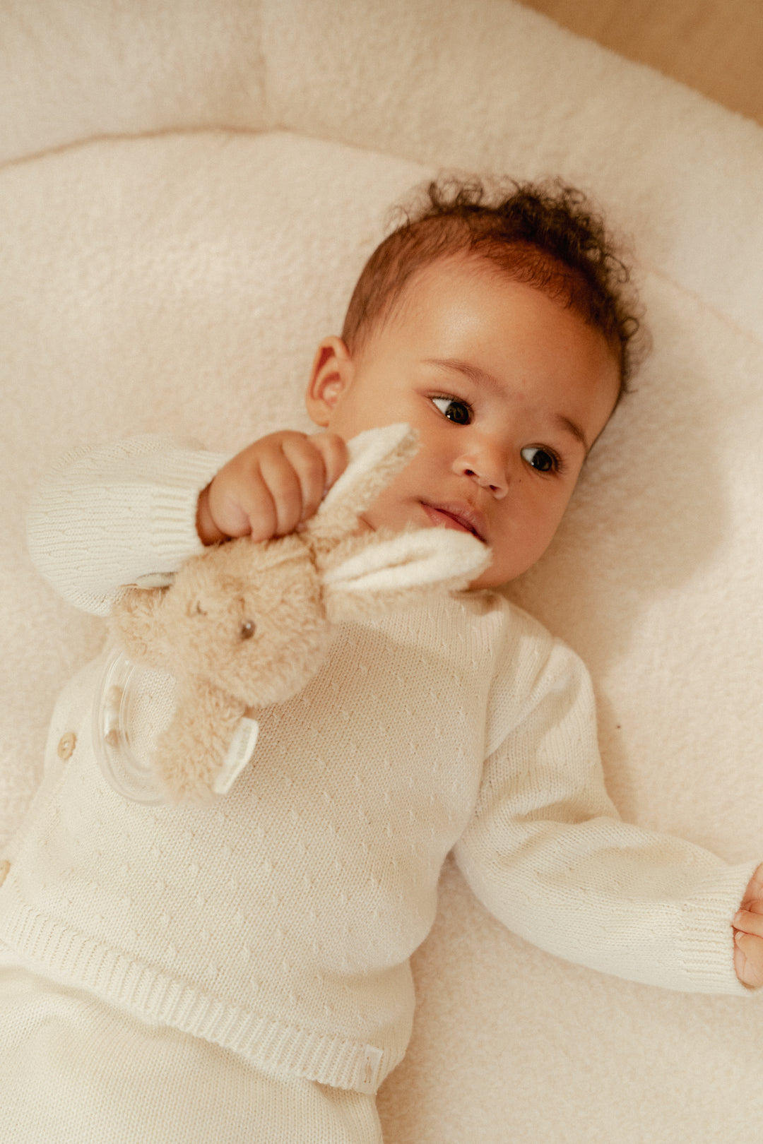 Little Dutch Ringrammelaar Newborn Naturals met zachte structuren