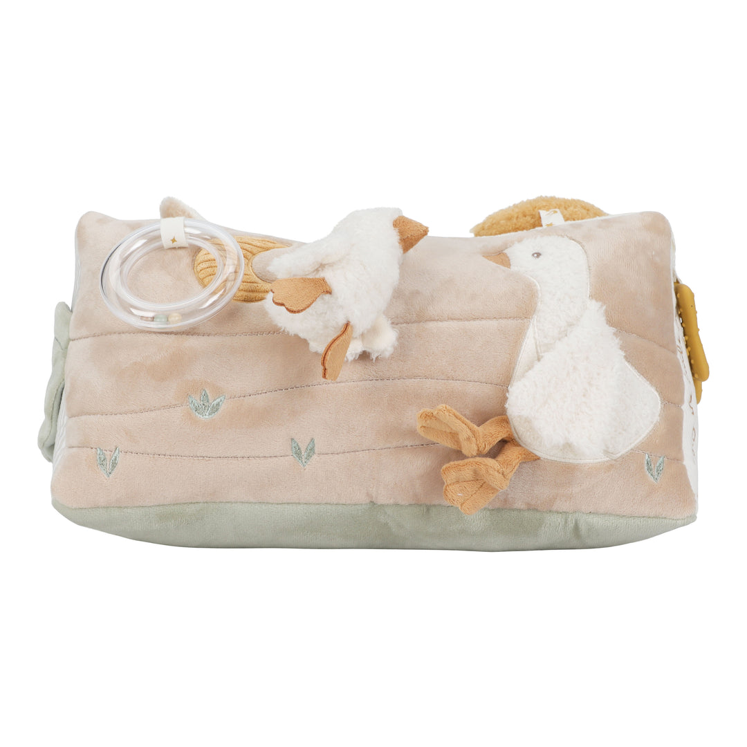 Little Dutch Activiteitendriehoek Newborn Naturals met zachte structuren en geluidjes
