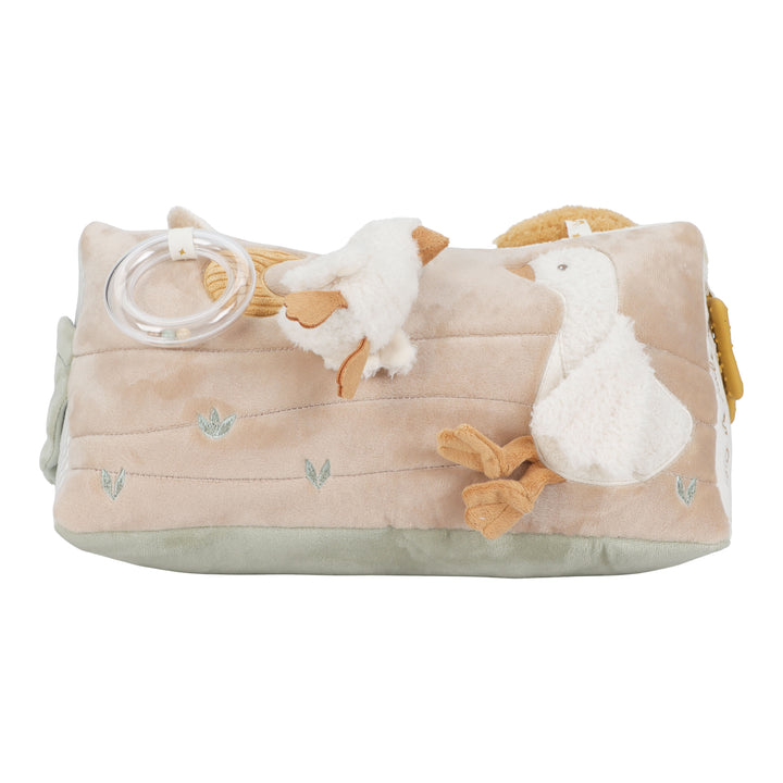 Little Dutch Activiteitendriehoek Newborn Naturals met zachte structuren en geluidjes