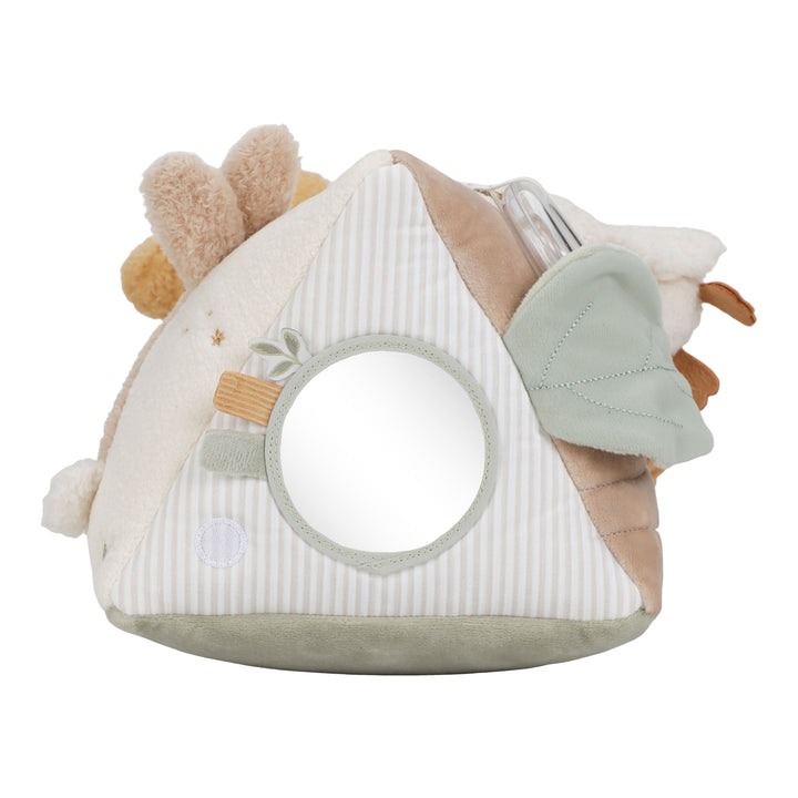 Little Dutch Activiteitendriehoek Newborn Naturals met zachte structuren en geluidjes