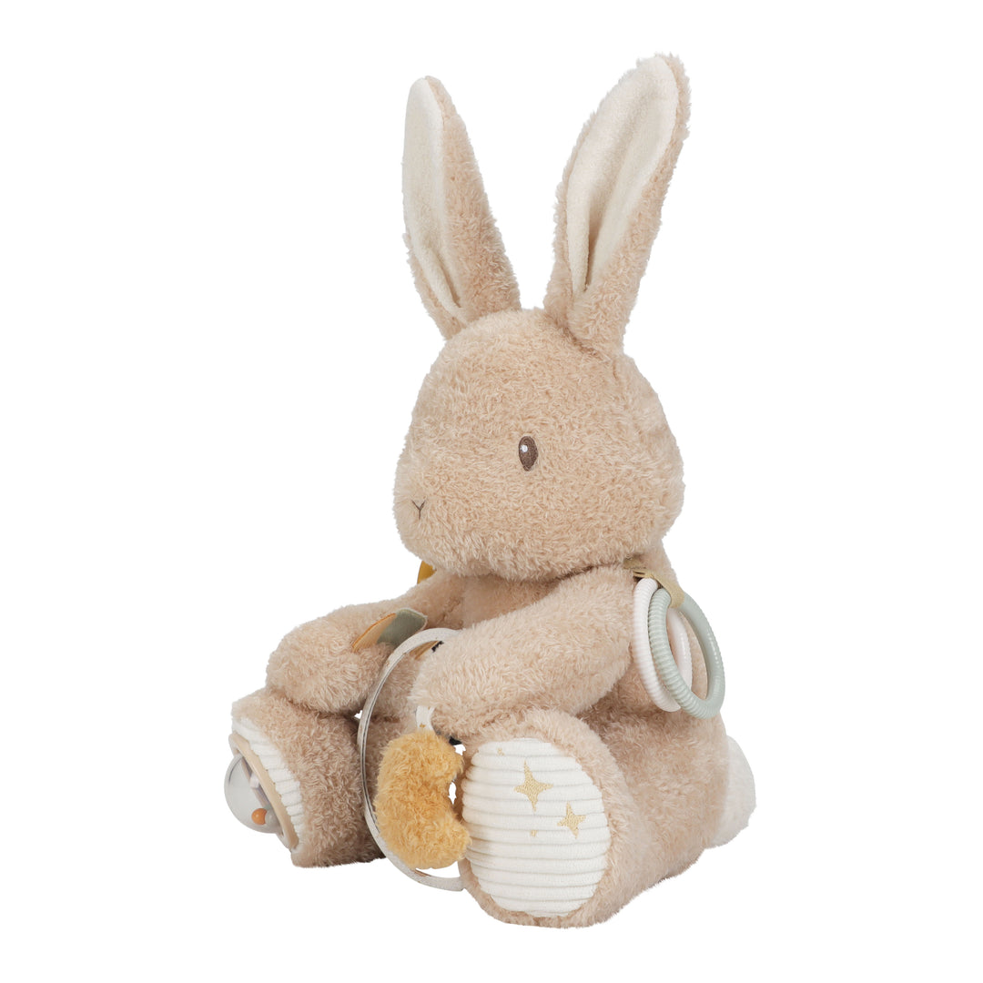 Little Dutch Activiteitenknuffel Baby Bunny met structuren en rammelgeluid