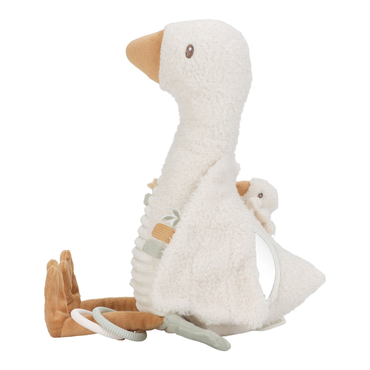 Little Dutch Activiteitenknuffel Little Goose met zachte stofjes en rammelgeluid