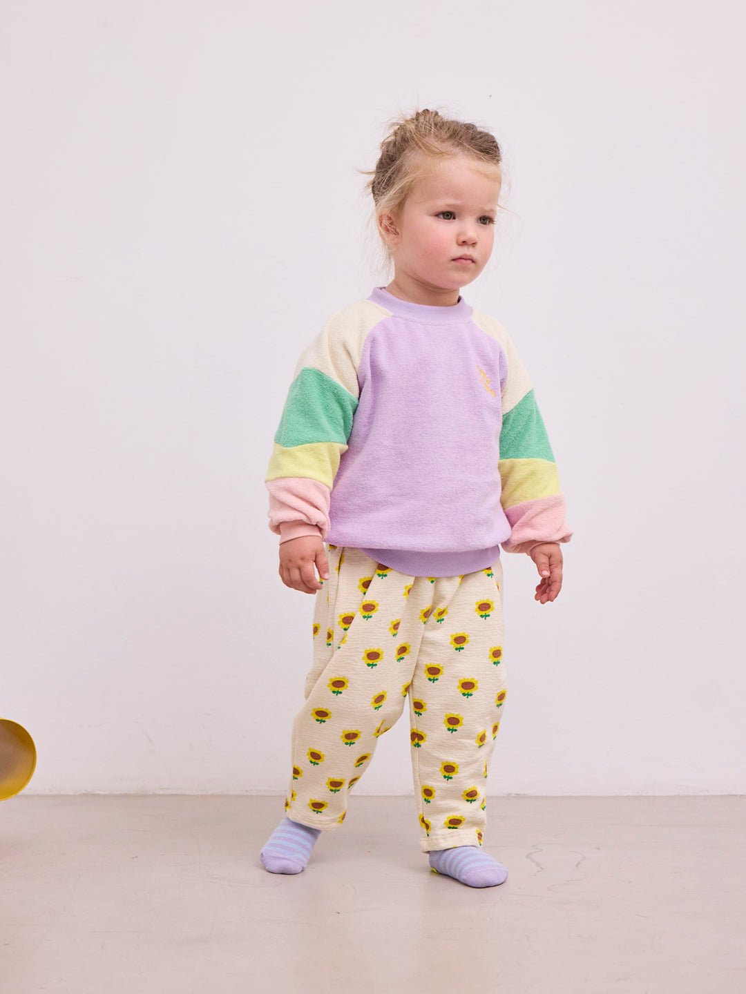 Sweater Baby Color Block Terry Lila Lavender