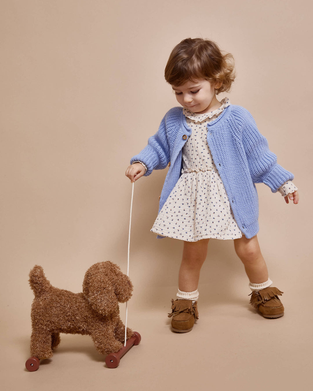 Búho - Cardigan Baby Soft Knit Soft Blue