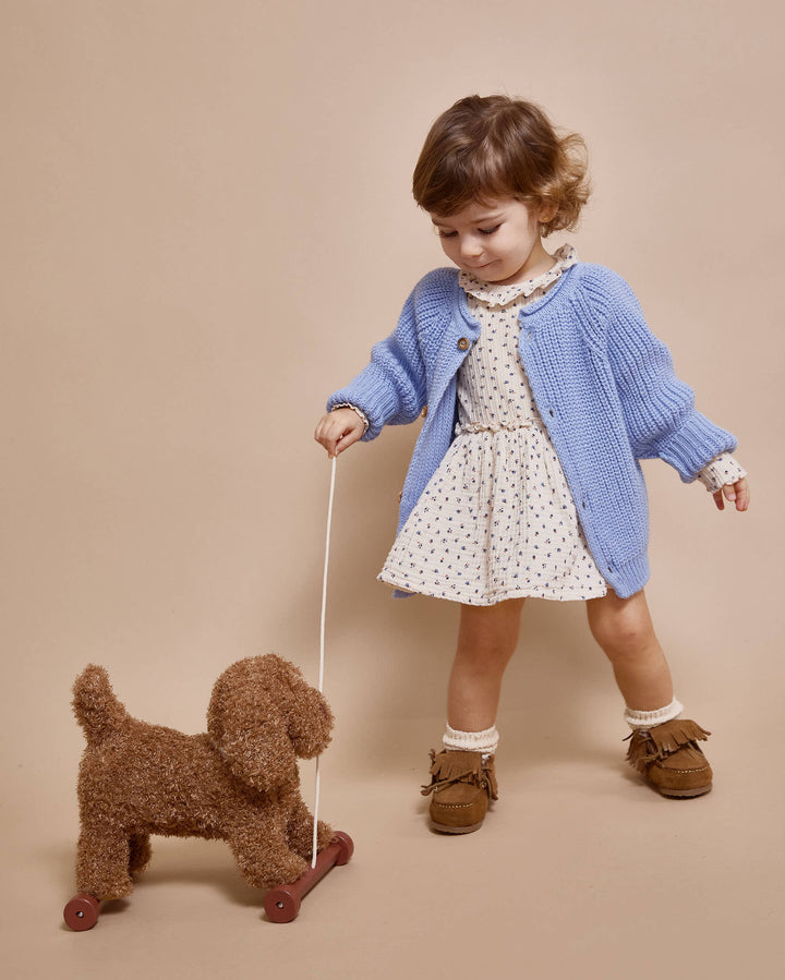 Búho - Cardigan Baby Soft Knit Soft Blue