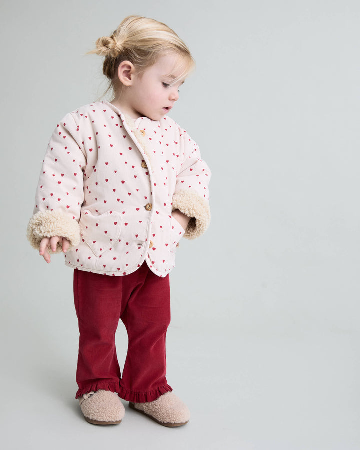 Buho - Baby Mini Cuore Jacket Cream Pink