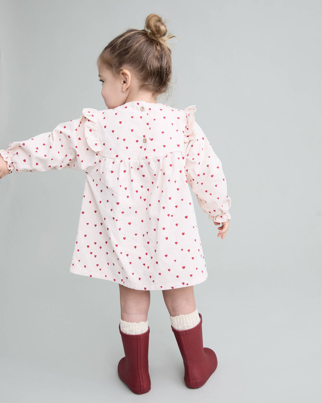 Buho - Baby Mini Cuore Dress Cream Pink
