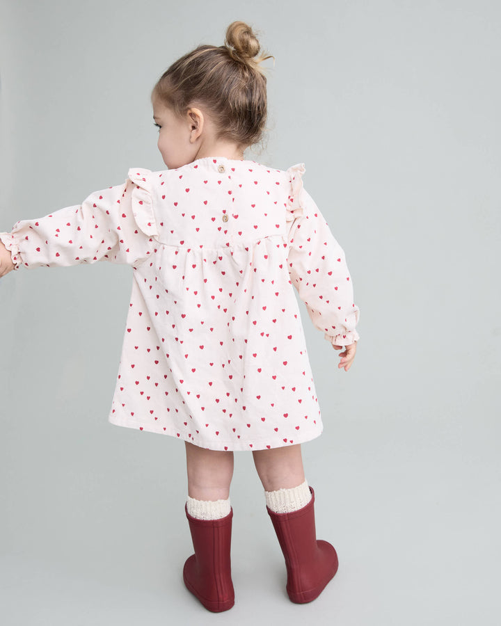 Buho - Baby Mini Cuore Dress Cream Pink