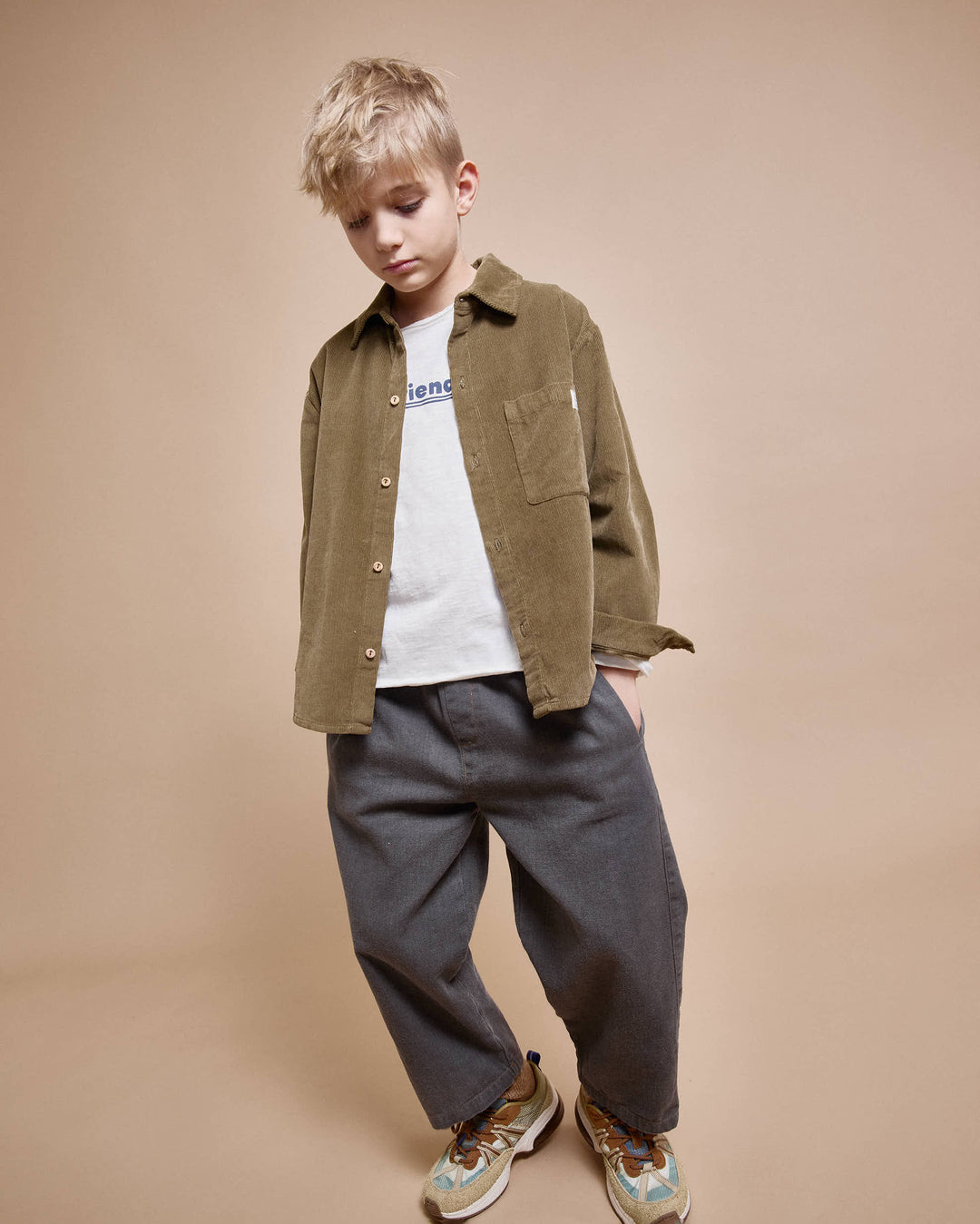 Búho - Hemd Soft Velvet Kaki