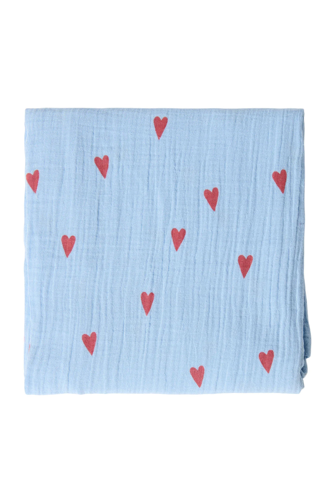 Studio Noos – Tetradoek 70x70 cm Hearts | Light Blue