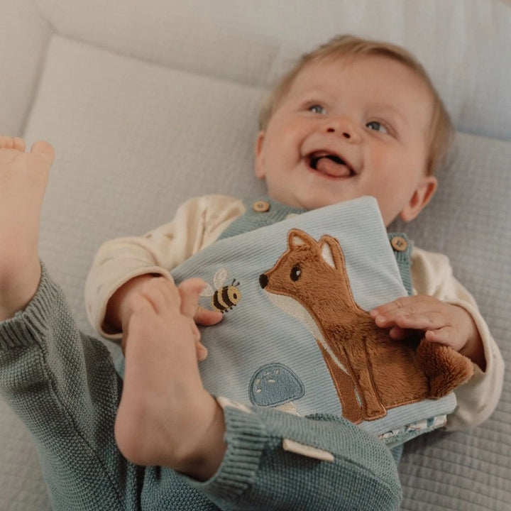 Stoffen activiteitenboekje met bosdieren van Little Dutch in zachte kleuren