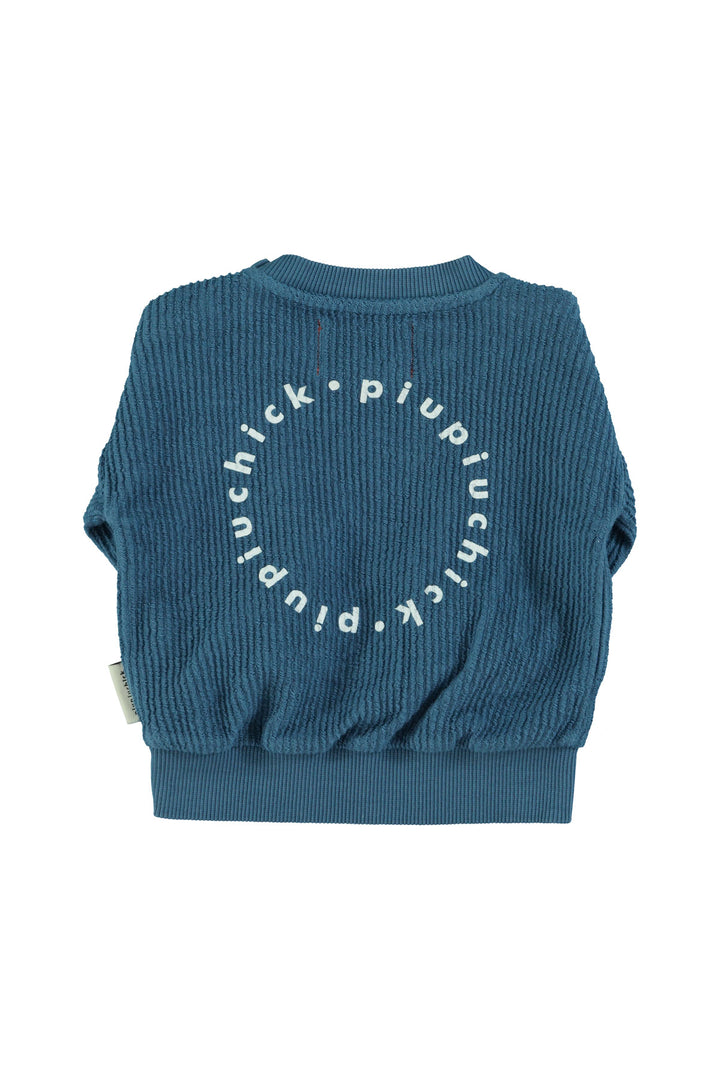 Piupiuchick - Sweater Baby Logo Textured Blue
