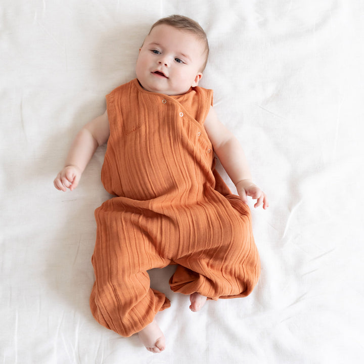 Bemini - Magic Bag Slaapzak 4-12m Swaddle Bamboe 0.5 | Pumpkin