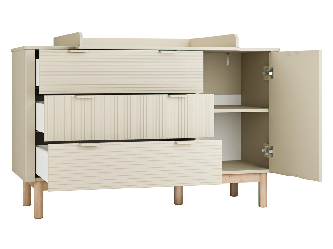Pinio - Commode Miloo 3 Laden + 1 Deur | Champagne