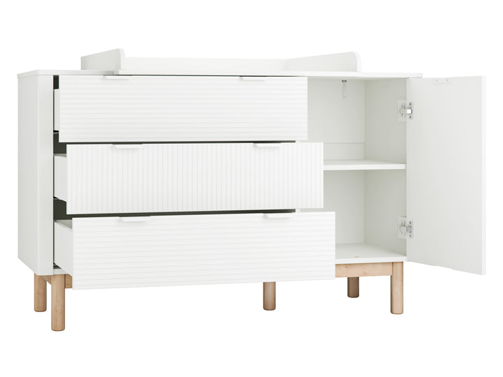 Pinio Miloo commode wit met 3 lades en 1 kastdeur