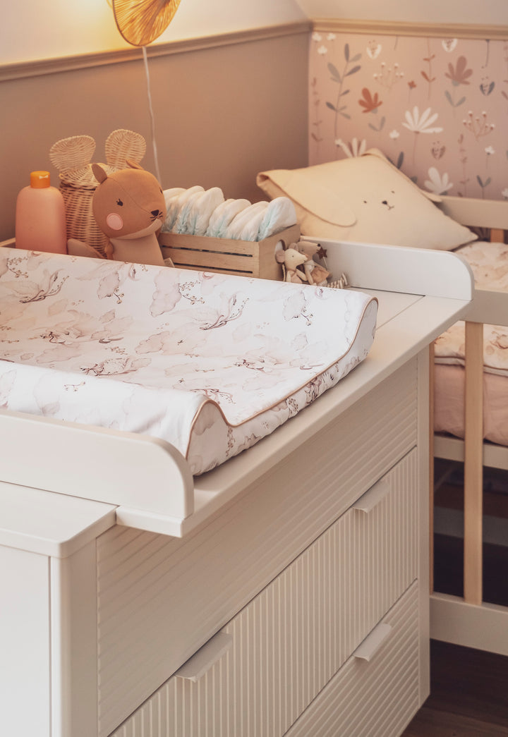 Champagne Pinio Miloo commode met 3 lades en houten poten