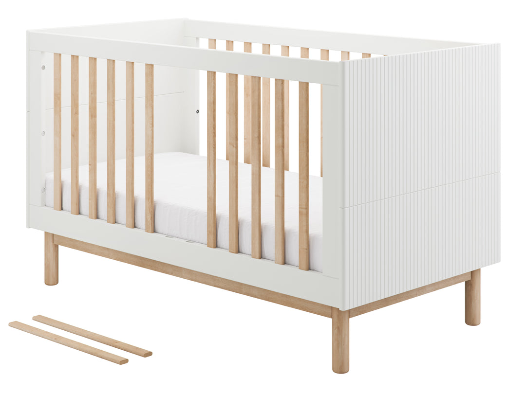 Pinio Miloo kinderbed 70x140 cm wit met ombouwoptie naar bank