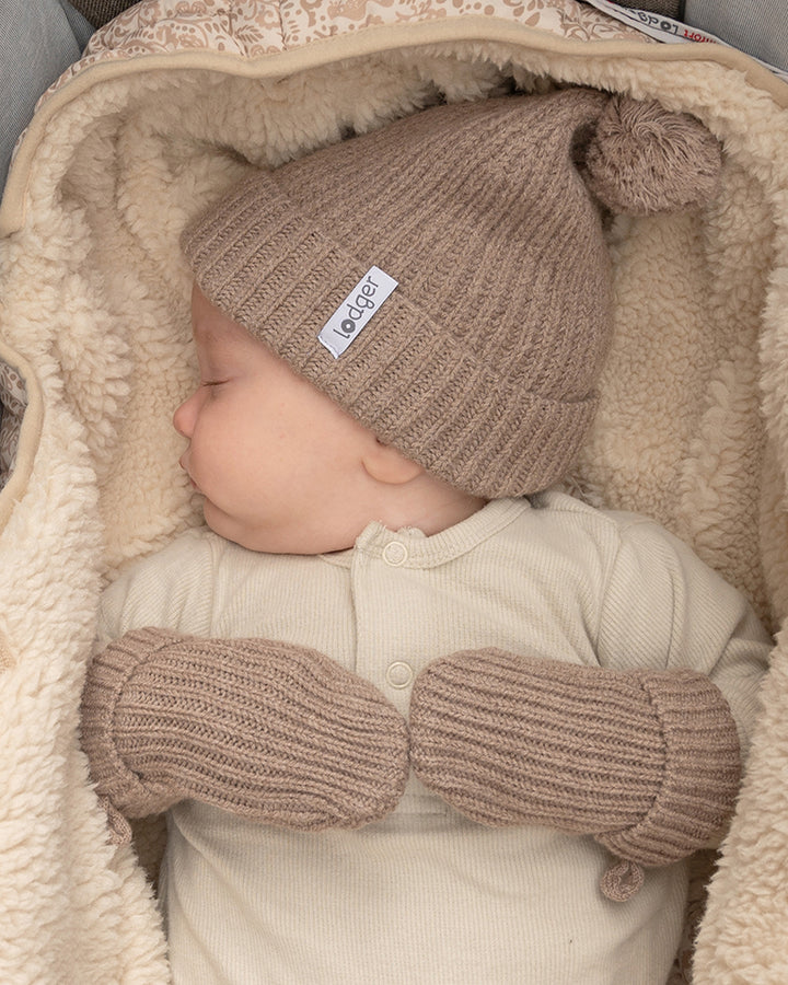 Lodger - Wanten Mittens Merino Wol | Bruin