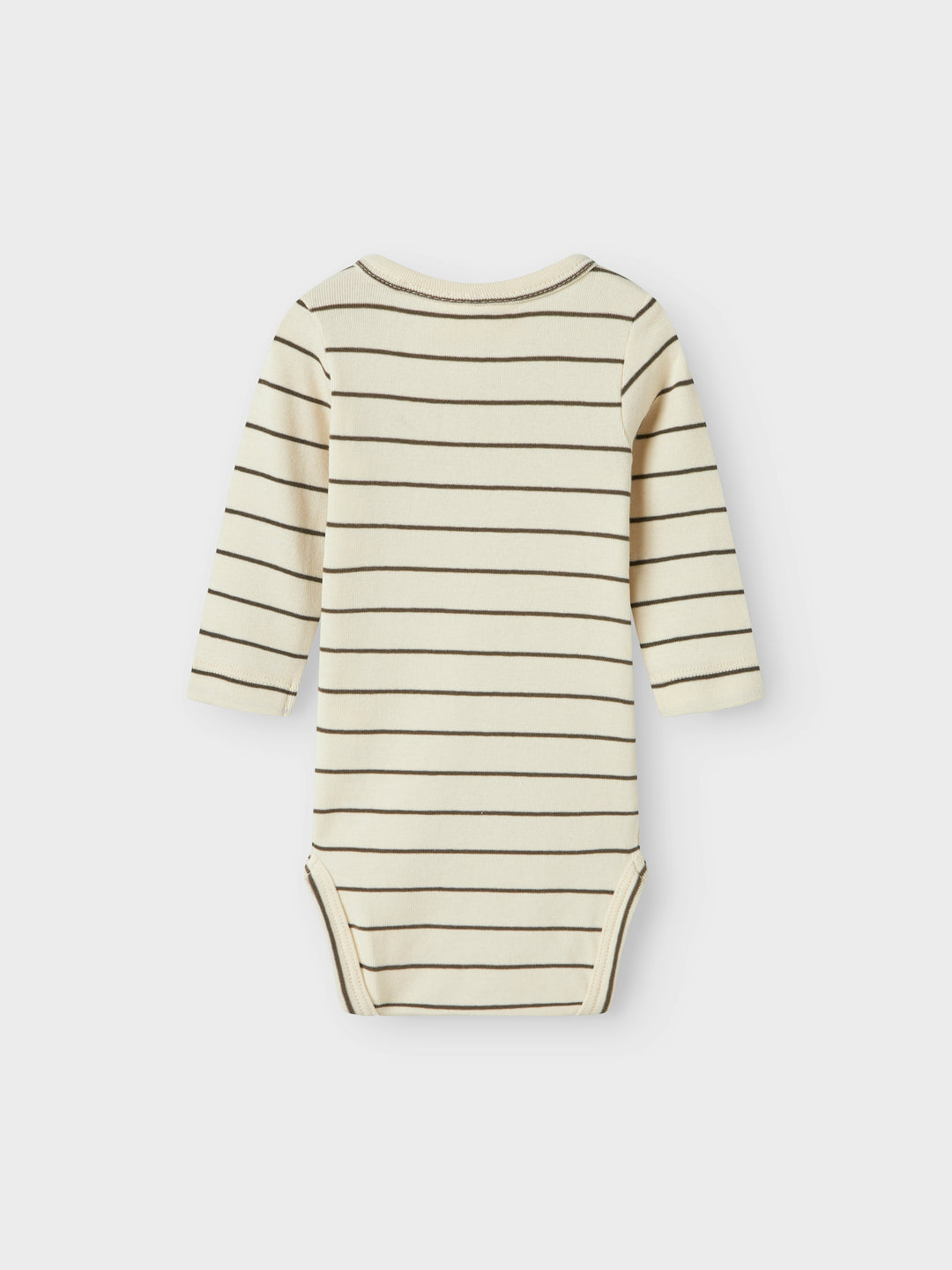 Lil Atelier babybody met strepen en lange mouwen in Turtledove
