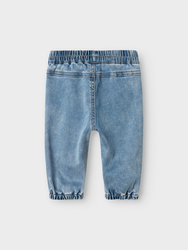 Babyjeans in mediumblauw met ruches en verstelbare taille van Name It