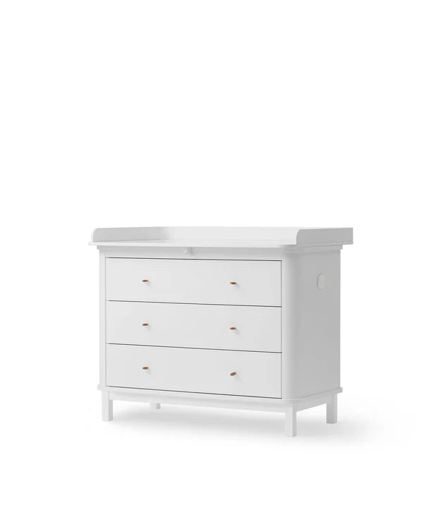 Oliver Furniture - Commode Wood 3 Laden + Opzetstuk | White