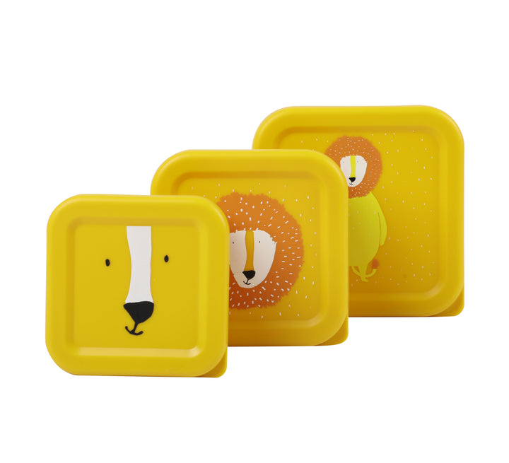 Set van 3 snackdoosjes Mr. Lion van Trixie in verschillende formaten