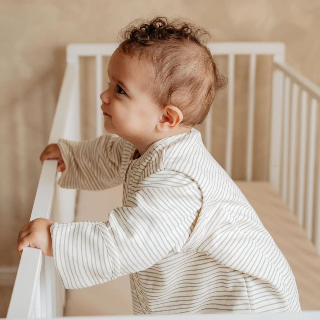 Puckababy - Slaapzak The Bag Newborn 0-6m 1.0 TOG | Cotton Green Stripes