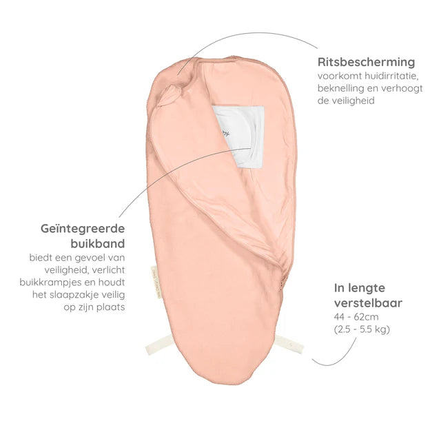 Puckababy - Inbakerslaapzak The Original Piep 0/3 M Teddy | Peach