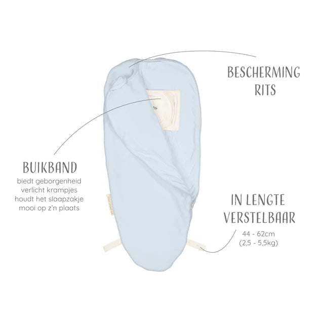 Puckababy - Inbakerslaapzak The Original Piep 0/3 M Teddy | Sky